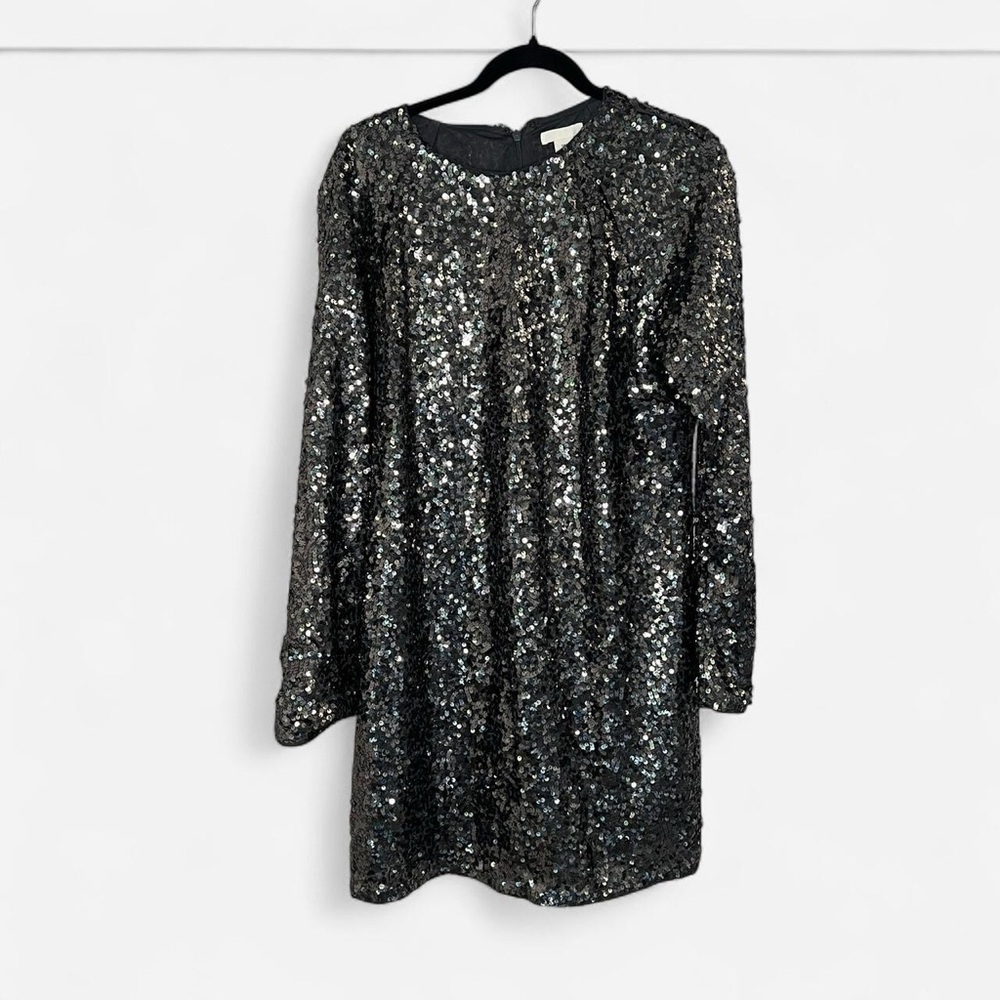 H&M Shimmering Black and Silver Sequin Dress